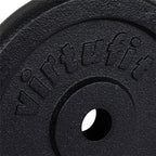 VirtuFit Gietijzeren Halterschijf - Halter gewicht - 30 mm - 15 kg - Zwart