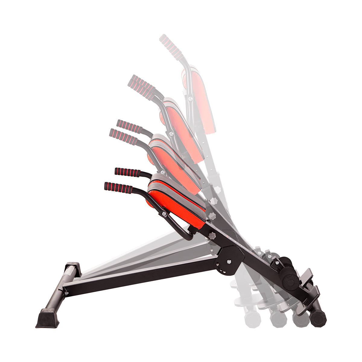 HMS Verstelbare Hyperextension - Zwart/Rood