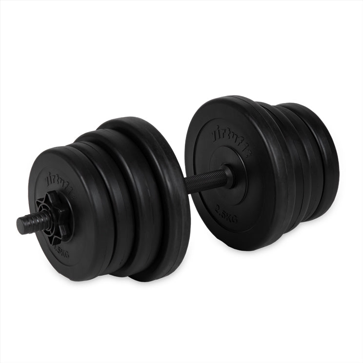 VirtuFit Verstelbare Dumbbellset - 2 in 1 Set - 30 kg - Vinyl