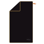 NILS Aqua Microvezel Handdoek - Zwart/Oranje - 180 x 100 cm