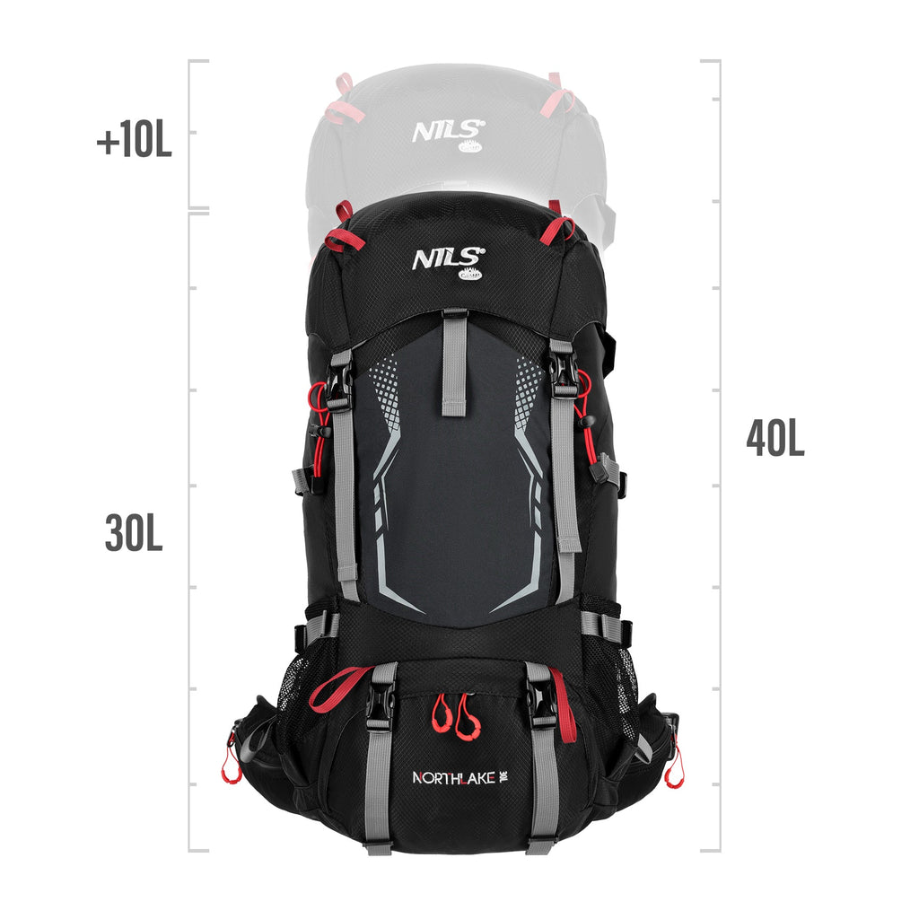 NILS Camp Rugzak Northlake - Zwart - 30L + 10L