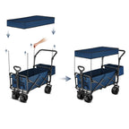 NILS Camp Opvouwbare Bolderkar - Blauw - 120L