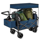 NILS Camp Opvouwbare Bolderkar - Blauw - 120L