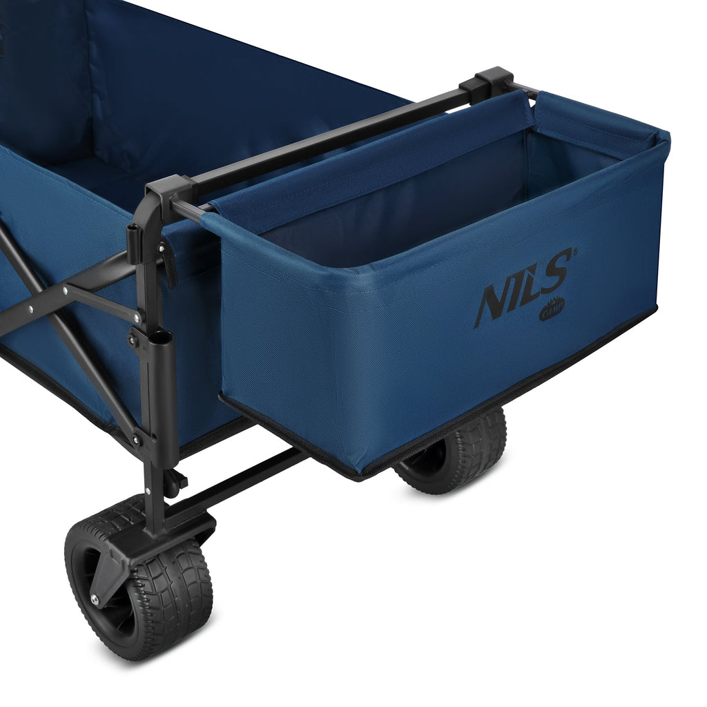 NILS Camp Opvouwbare Bolderkar - Blauw - 120L