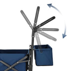 NILS Camp Opvouwbare Bolderkar - Blauw - 120L