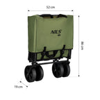 NILS Camp Opvouwbare Bolderkar - Groen - 150L