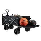 NILS Camp Opvouwbare Bolderkar - Zwart - 160L