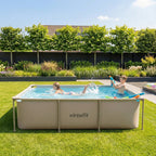 VirtuFit Rechthoekig Zwembad - 260 x 180 x 66 cm - Beige - Inclusief Filterpomp