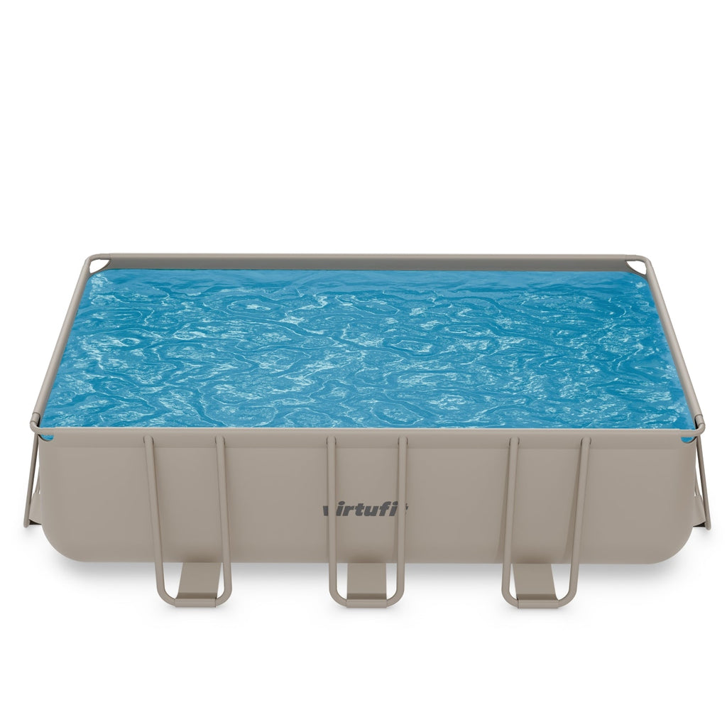 VirtuFit Rechthoekig Zwembad 400 x 200 x 122 cm - Beige - Inclusief Filterpomp