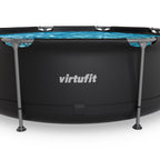 VirtuFit Rond Zwembad - Ø244 x 76 cm - Antraciet - Inclusief Filterpomp