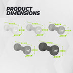 VirtuFit Vinyl Dumbbell Set Pro - 2 x 3 kg