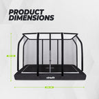 VirtuFit Premium Inground Trampoline met Veiligheidsnet - Zwart - 183 x 274 cm