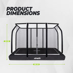 VirtuFit Premium Inground Trampoline met Veiligheidsnet - Zwart - 213 x 305 cm