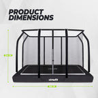 VirtuFit Premium Inground Trampoline met Veiligheidsnet - Zwart - 244 x 366 cm