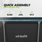 VirtuFit Rechthoekig Zwembad - 260 x 180 x 66 cm - Antraciet