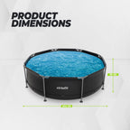 VirtuFit Rond Zwembad - Ø244 x 76 cm - Antraciet
