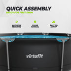 VirtuFit Rond Zwembad - Ø244 x 76 cm - Antraciet - Inclusief Filterpomp