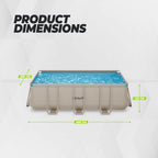 VirtuFit Rechthoekig Zwembad 400 x 200 x 122 cm - Beige