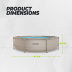 VirtuFit Zwembad Rond Ø305 x 76 cm - Beige - Compleet Pakket