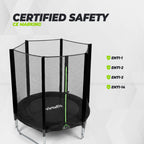 VirtuFit Kindertrampoline met Veiligheidsnet - Zwart - 140 cm