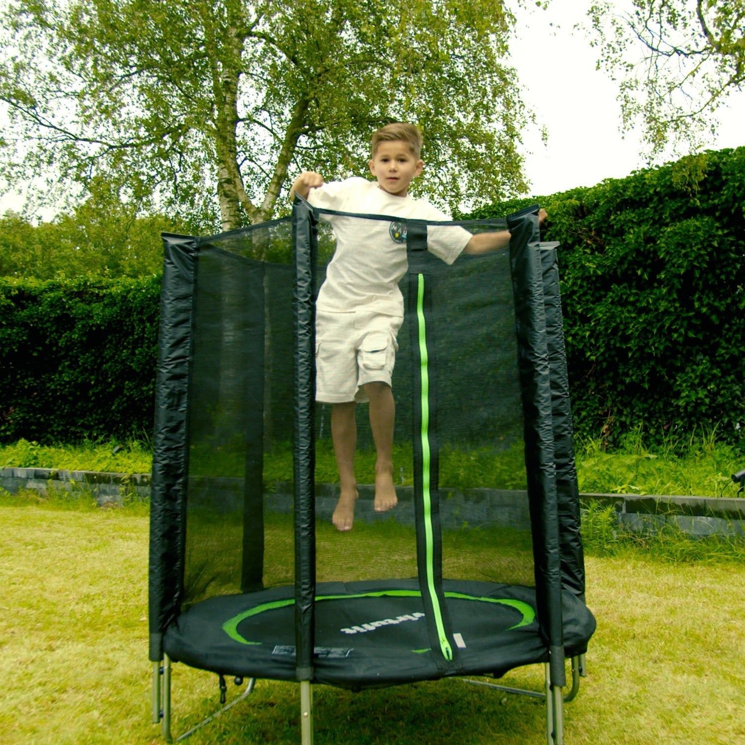 VirtuFit Kindertrampoline met Veiligheidsnet - Zwart - 140 cm
