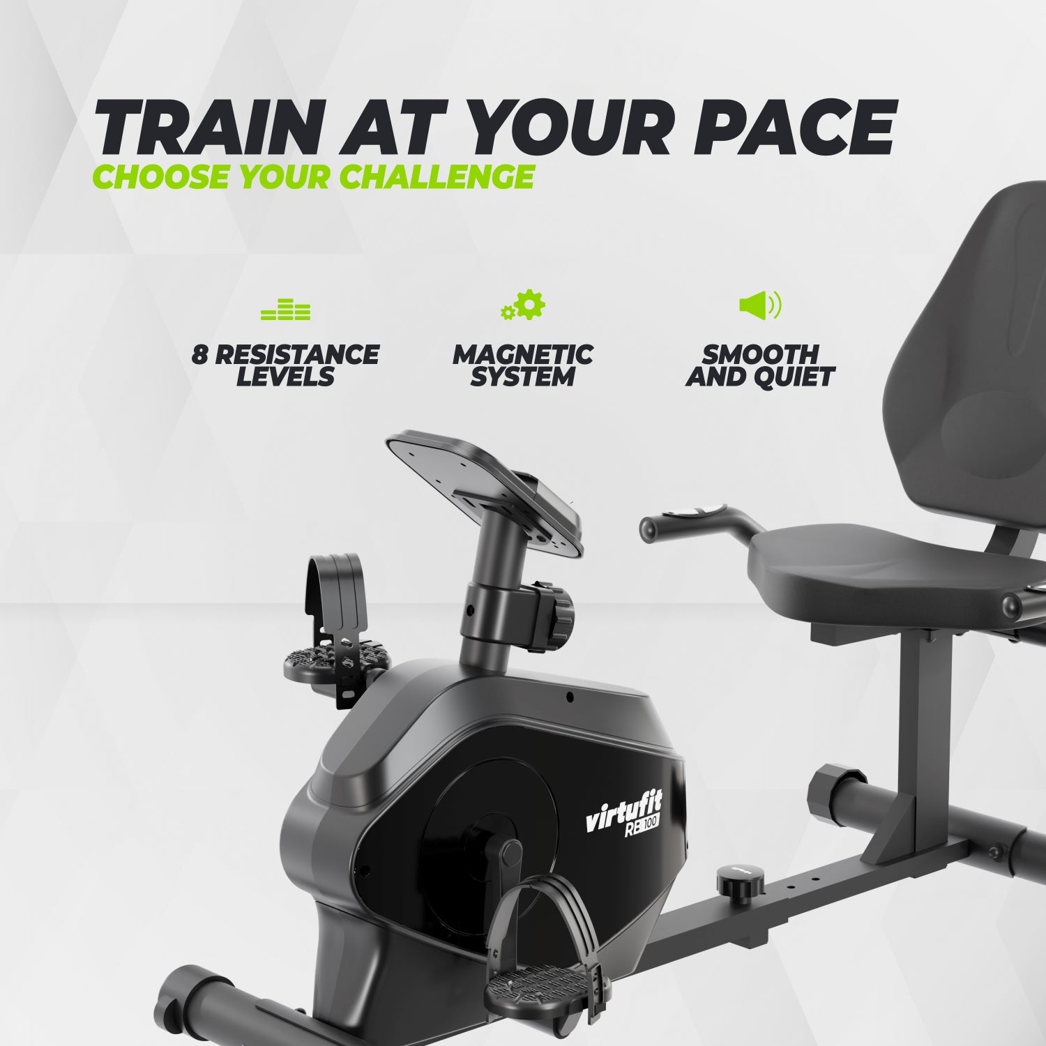 VirtuFit RB100 Recumbent Bike Ligfiets - 2026 model