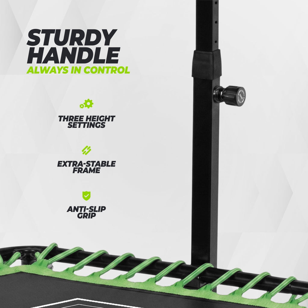 VirtuFit Fitness Trampoline Pro met Handvat - Zwart - 127 cm