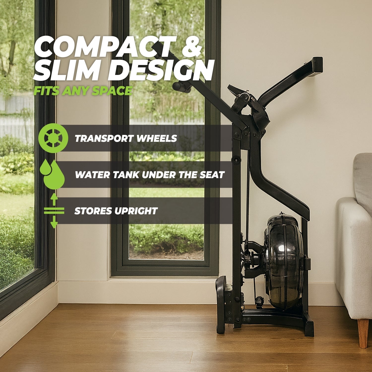 VirtuFit Water Resistance Compact Row 800 Roeitrainer
