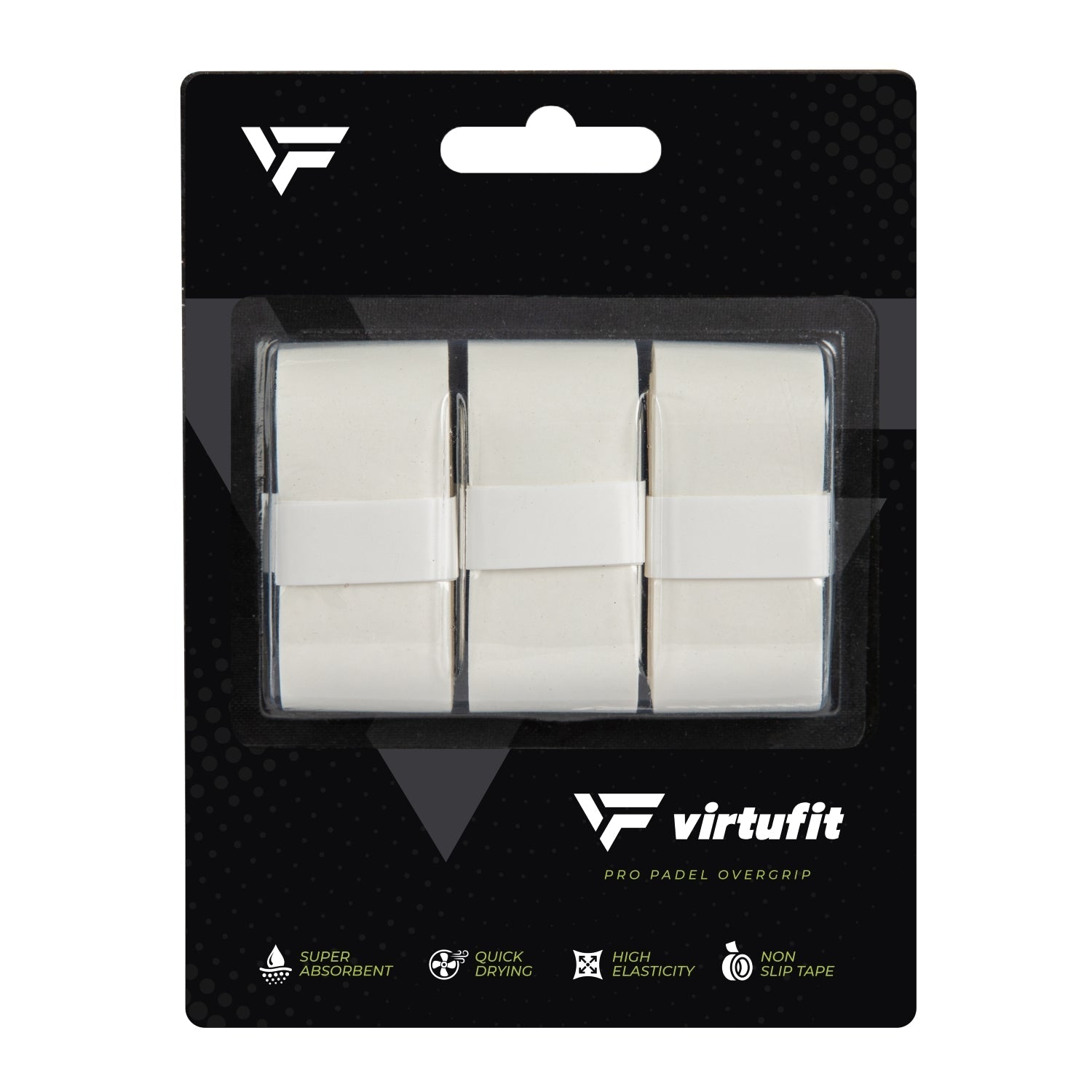 VirtuFit Pro Padel Overgrip - Wit - 9 Stuks