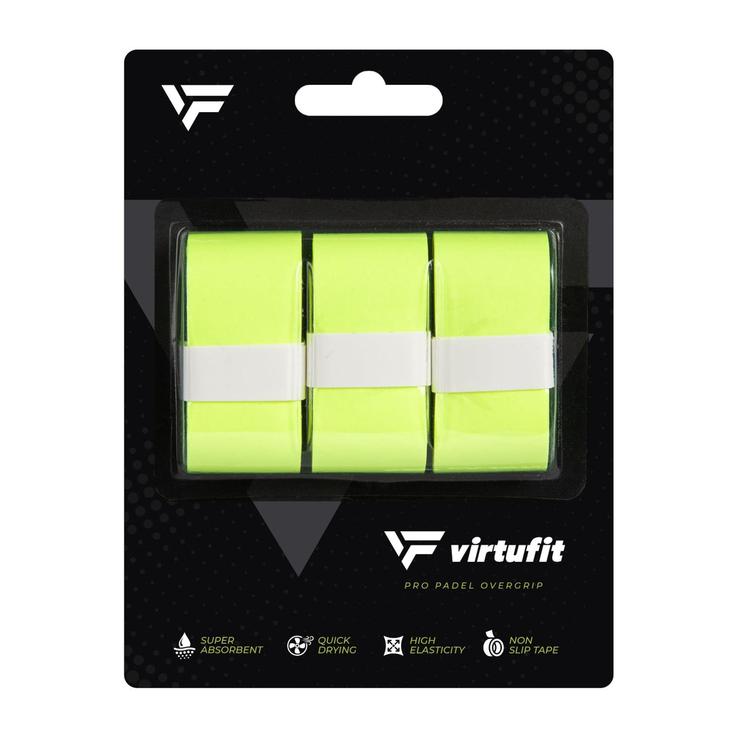 VirtuFit Pro Padel Overgrip - Neon Groen - 9 Stuks