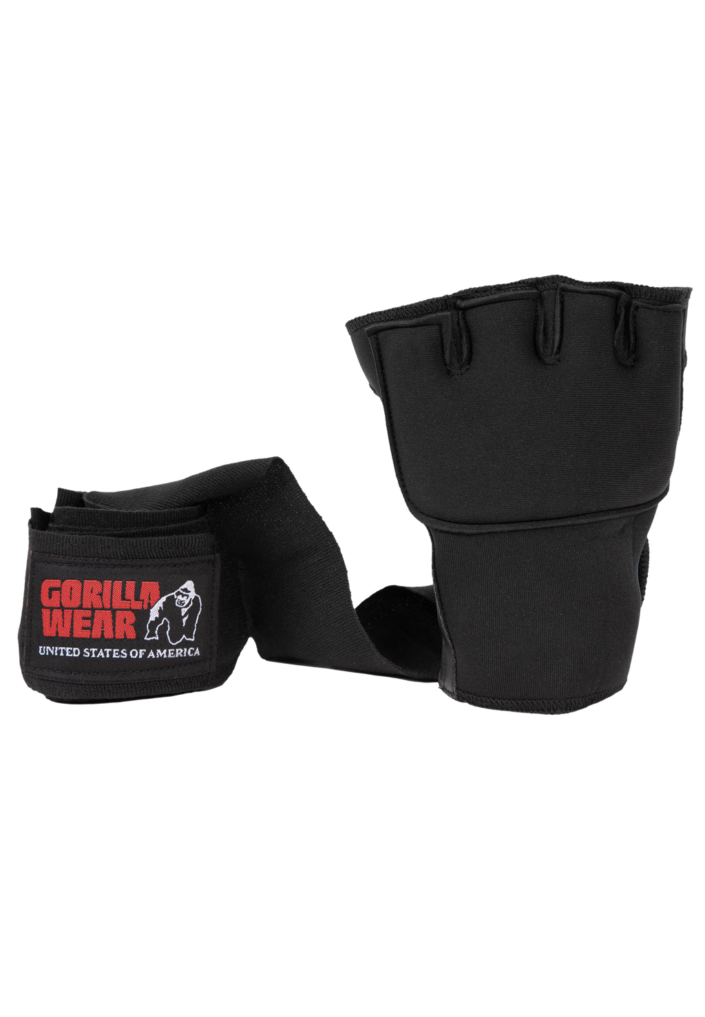 Gorilla Wear Gel Handschoenen met Omslag - Zwart/Wit