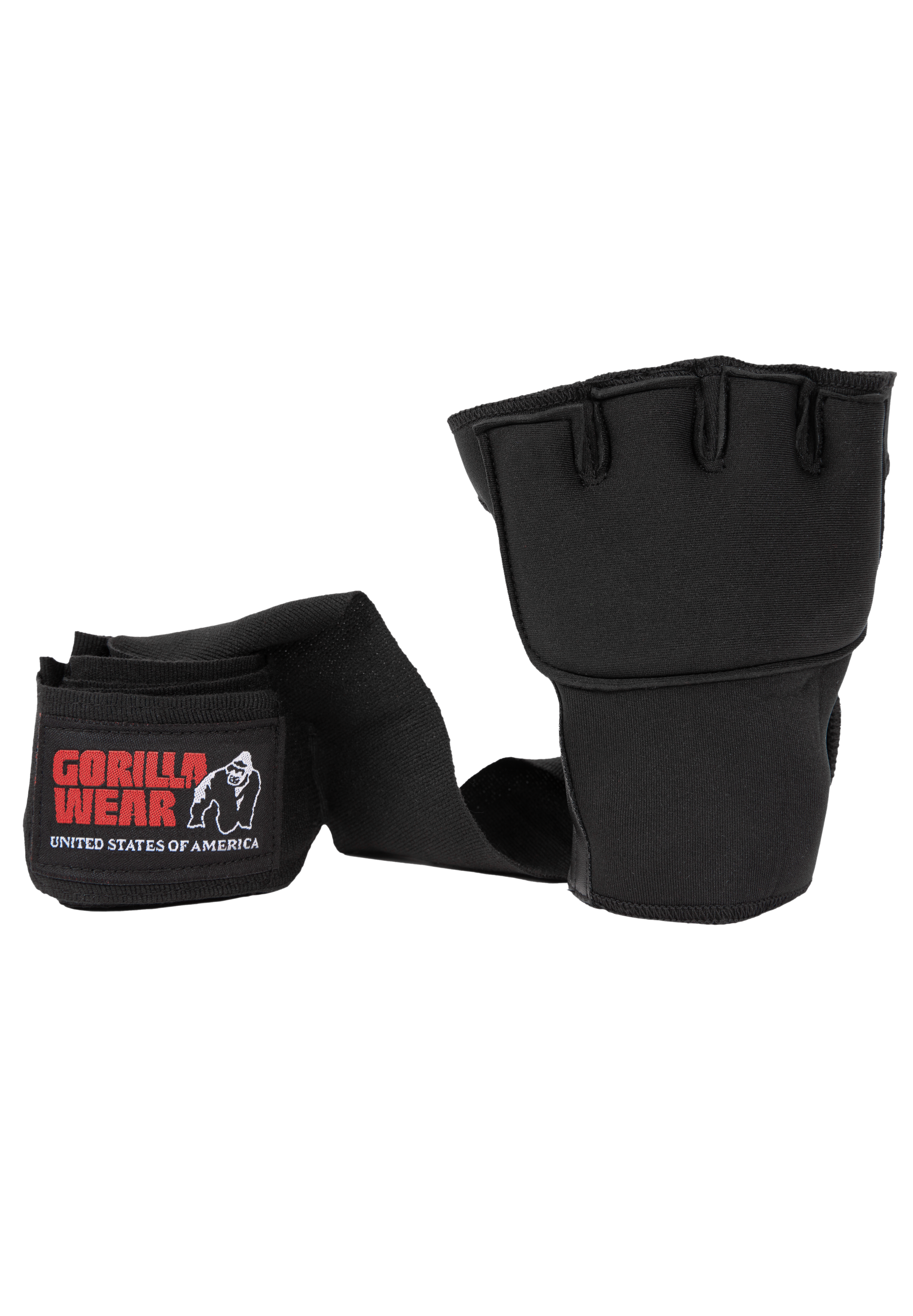 Gorilla Wear Gel Handschoenen met Omslag - Zwart/Wit