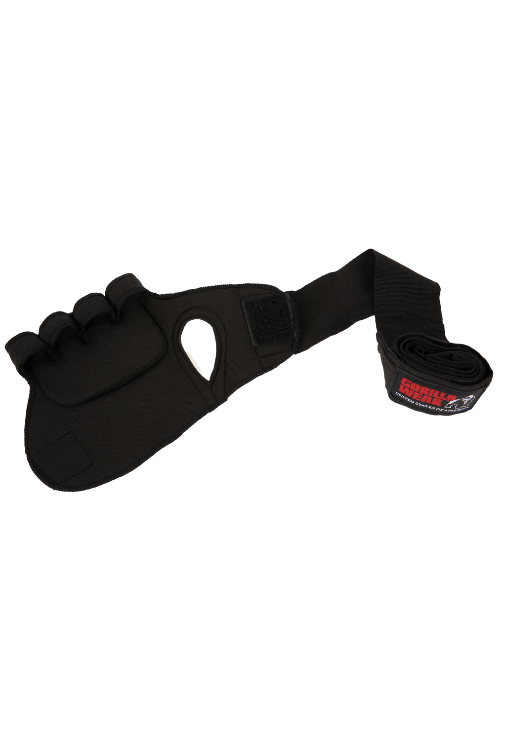 Gorilla Wear Gel Handschoenen met Omslag - Zwart/Wit