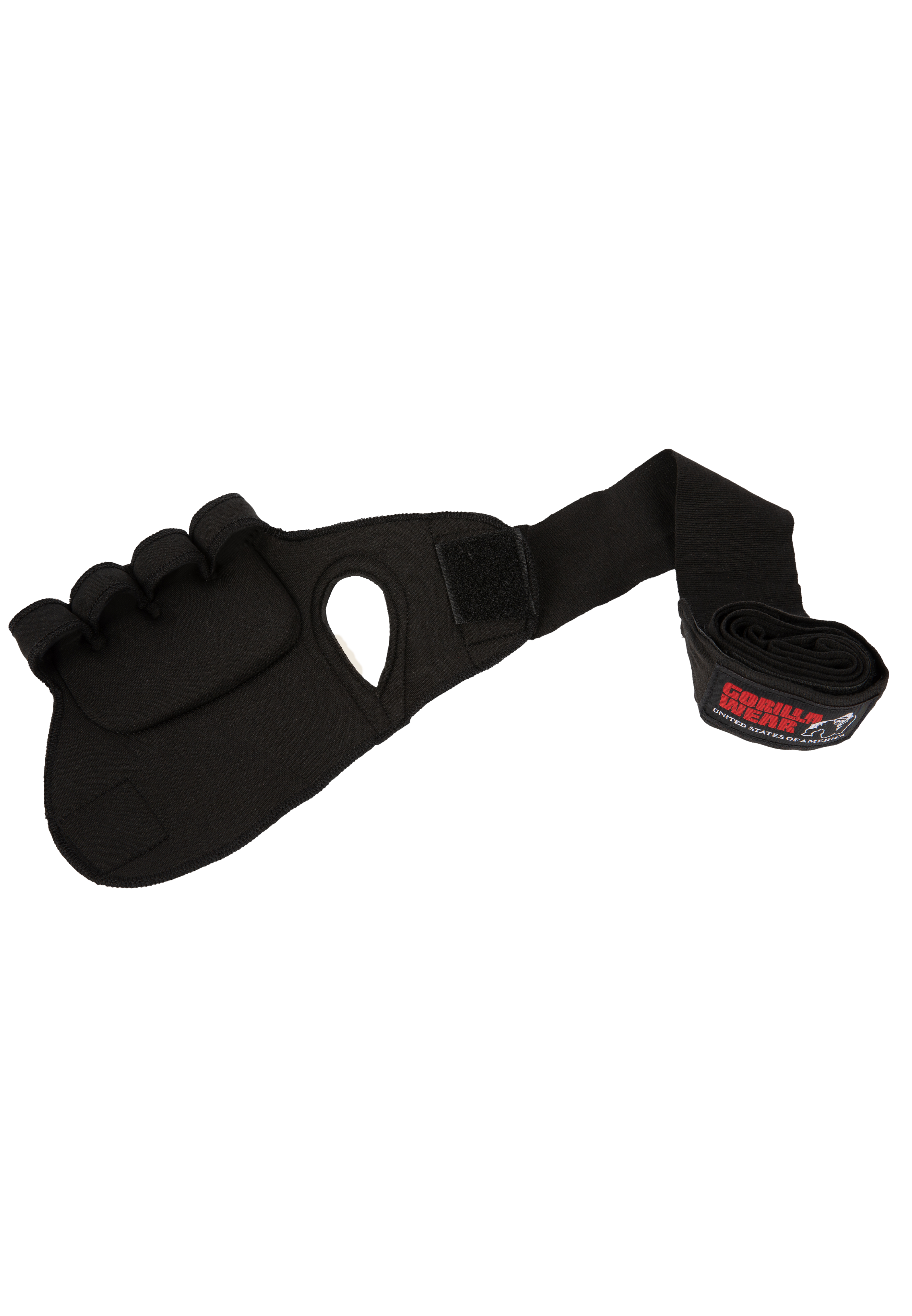 Gorilla Wear Gel Handschoenen met Omslag - Zwart/Wit