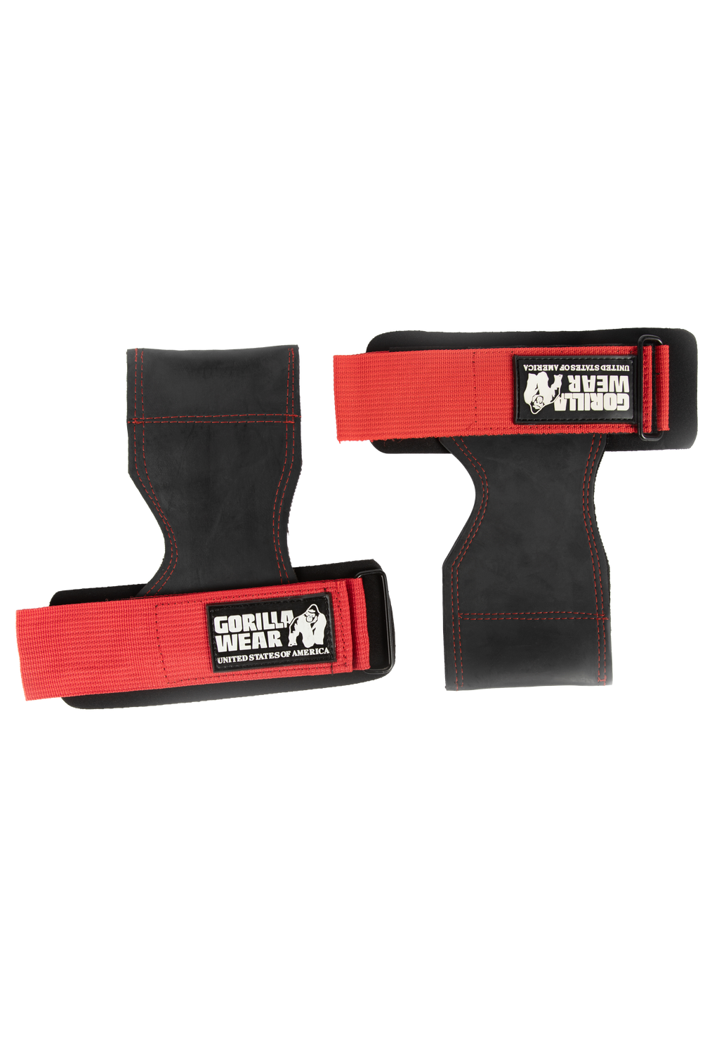 Gorilla Wear Lifting Grips - Zwart/Rood