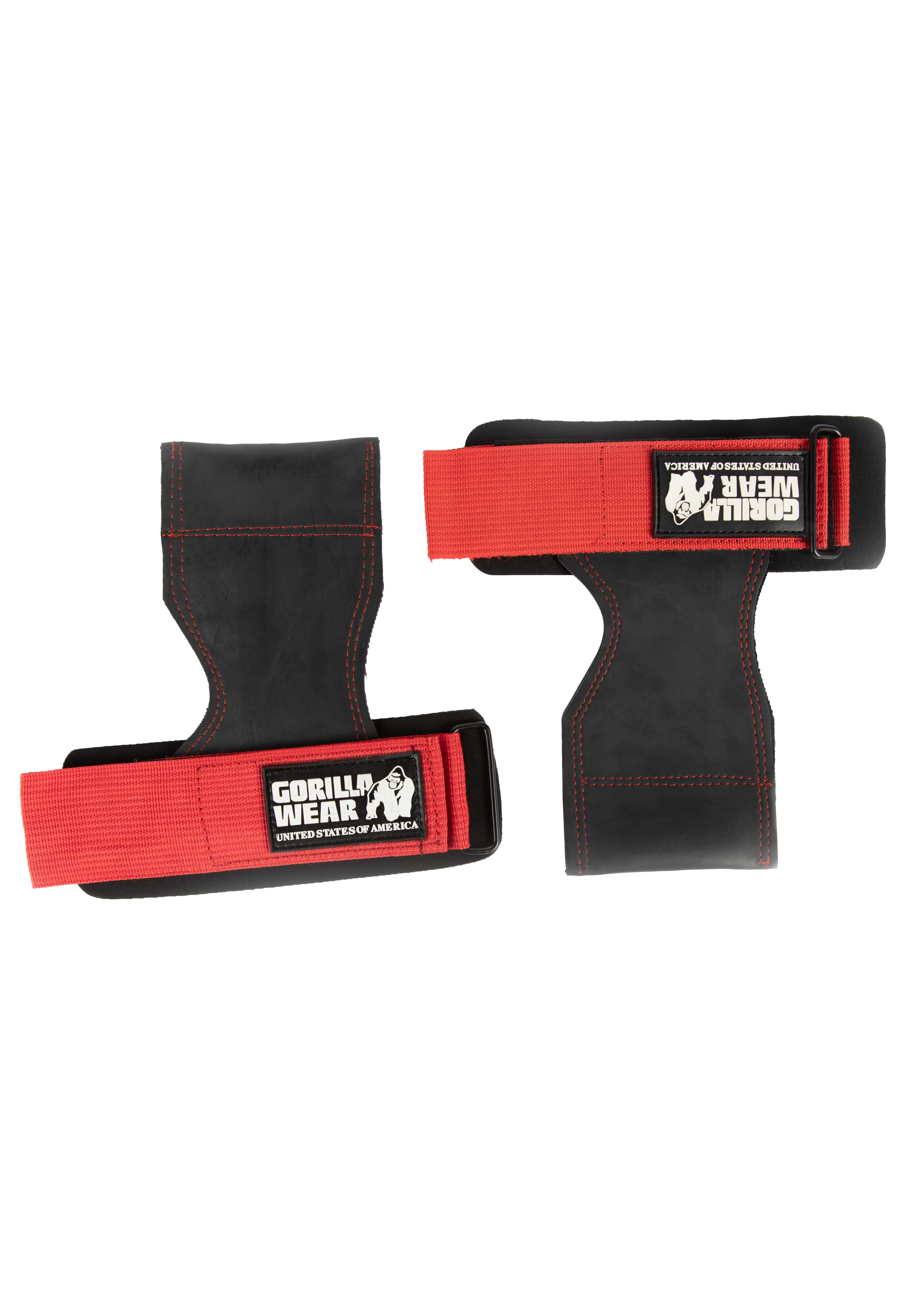 Gorilla Wear Lifting Grips - Zwart/Rood