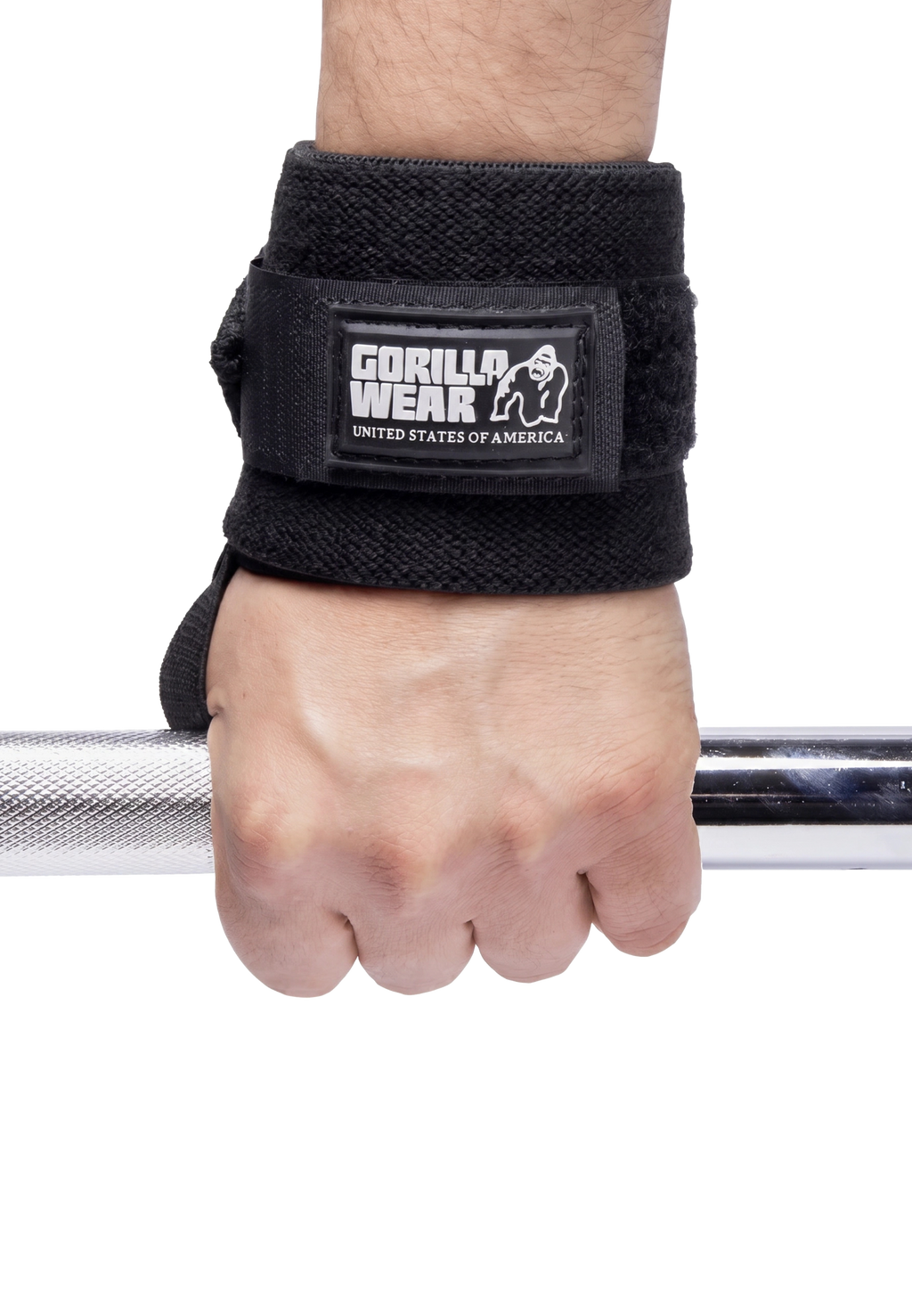 Gorilla Wear Basic Wrist Wraps - Zwart/Wit