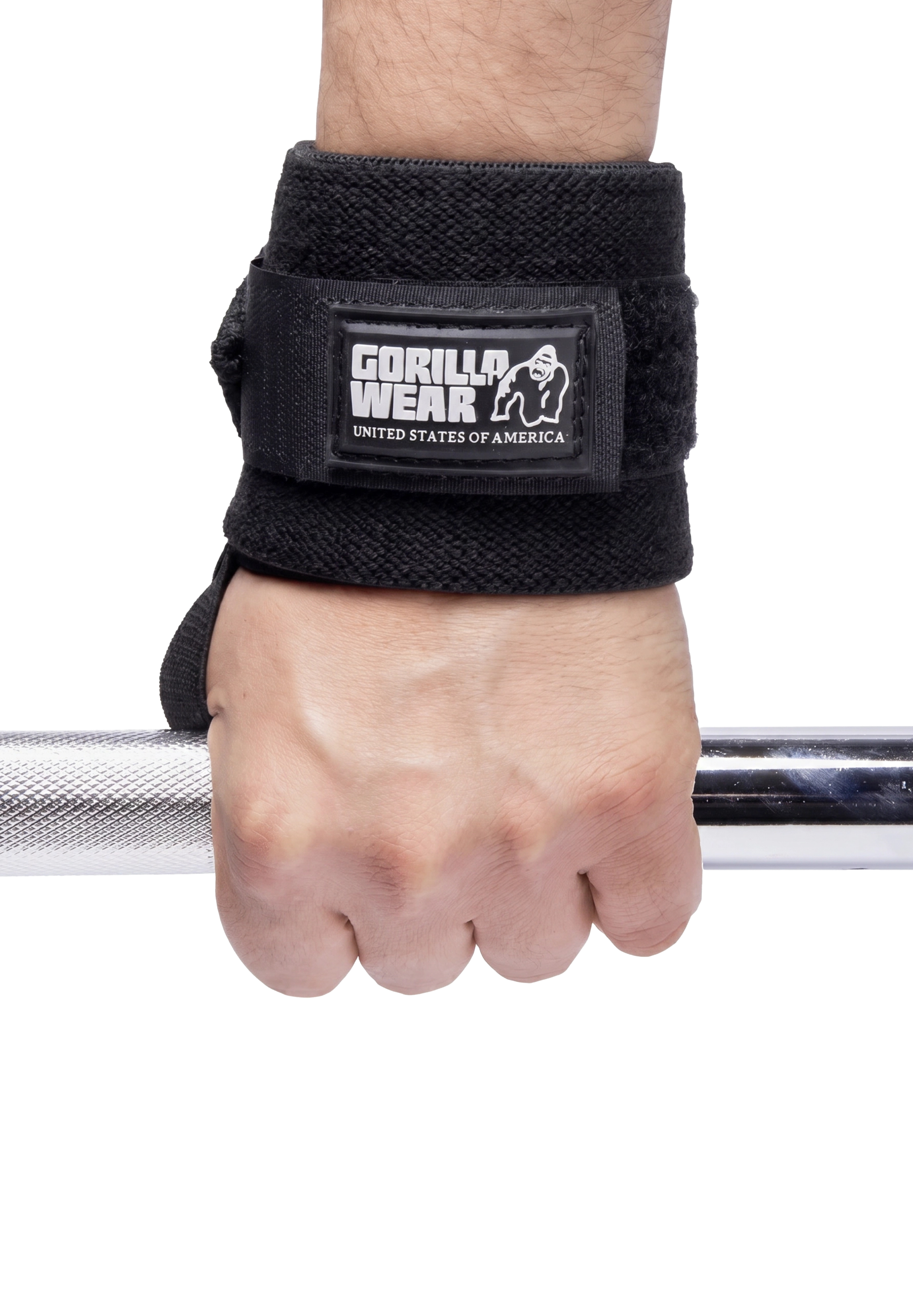 Gorilla Wear Basic Wrist Wraps - Zwart/Wit