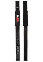 Gorilla Wear Gevoerde Siliconen Lifting Straps - Zwart