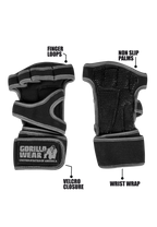 Gorilla Wear Yuma Krachtsport Handschoenen - Zwart/Grijs