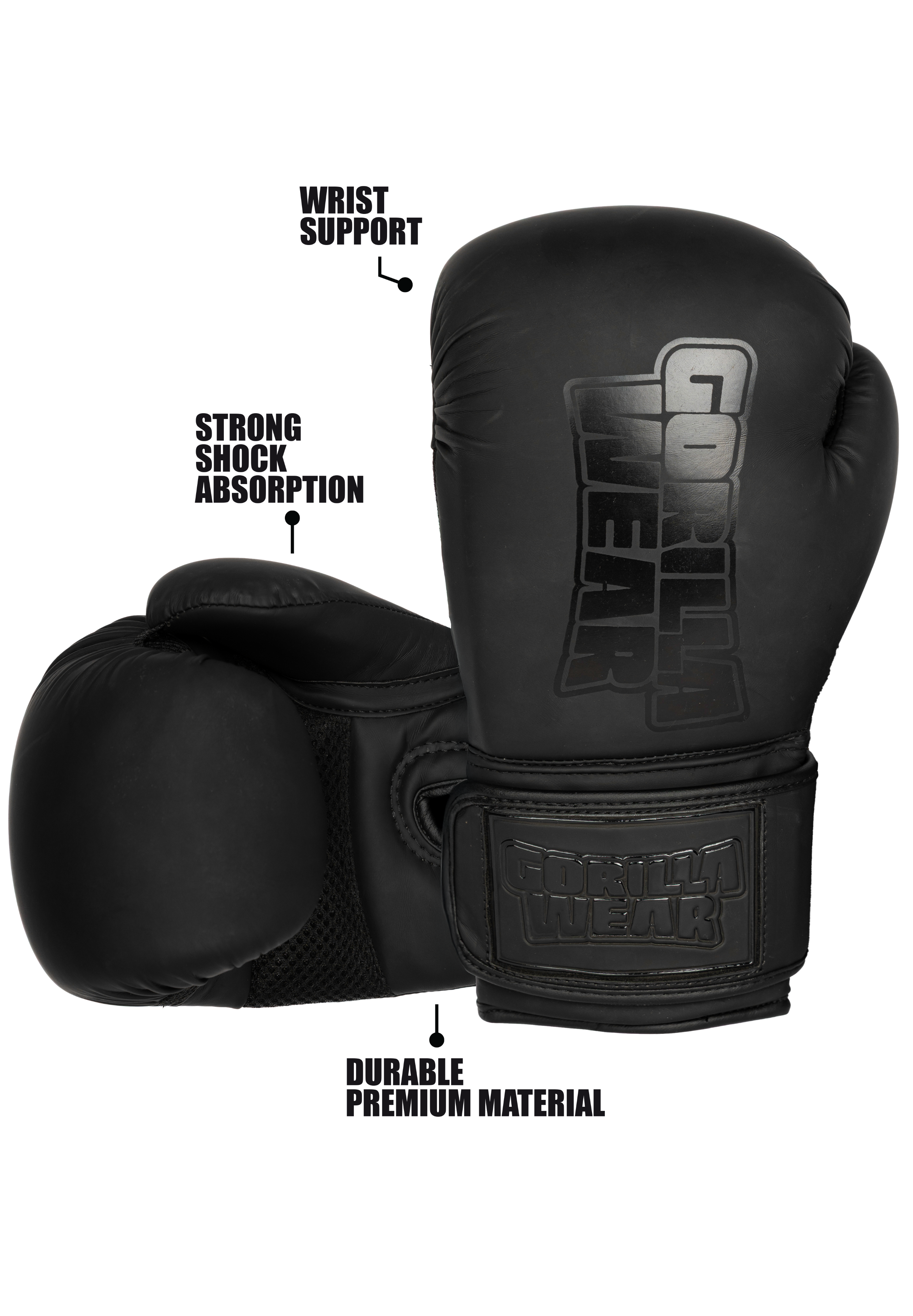 Gorilla Wear Kodiak Bokshandschoenen - Zwart