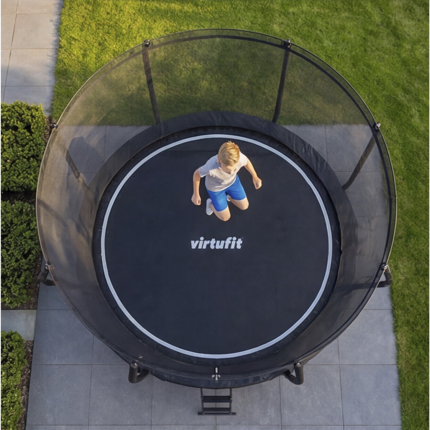 VirtuFit Premium Trampoline met Veiligheidsnet - Zwart - 366 cm