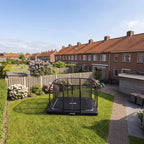 VirtuFit Premium Inground Trampoline met Veiligheidsnet - Zwart - 244 x 366 cm