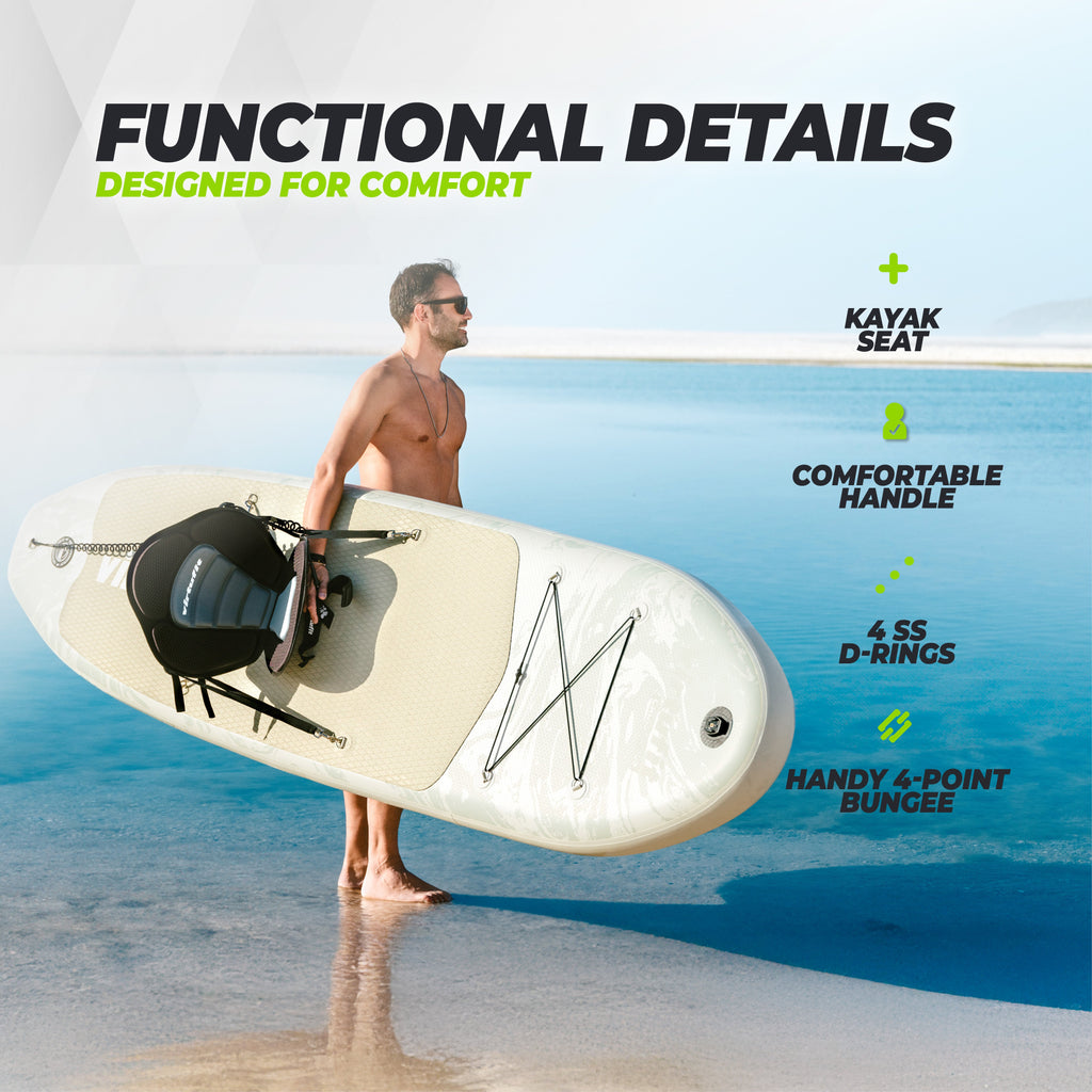 VirtuFit Supboard Cruiser 305 - Zwart - Met Kajak zitje, accessoires en draagtas