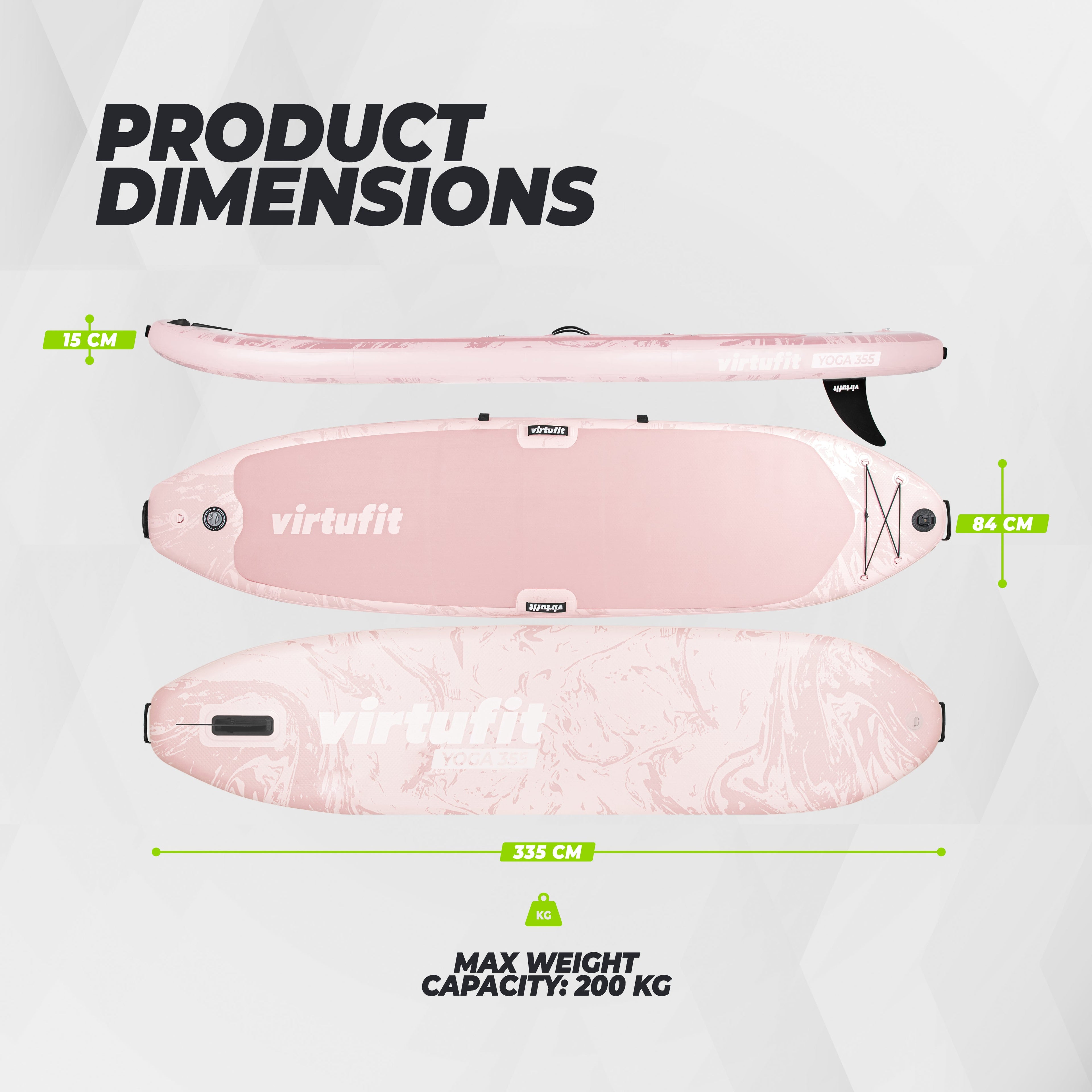 Virtufit Supboard Fitness - Yoga 335 - Old Pink