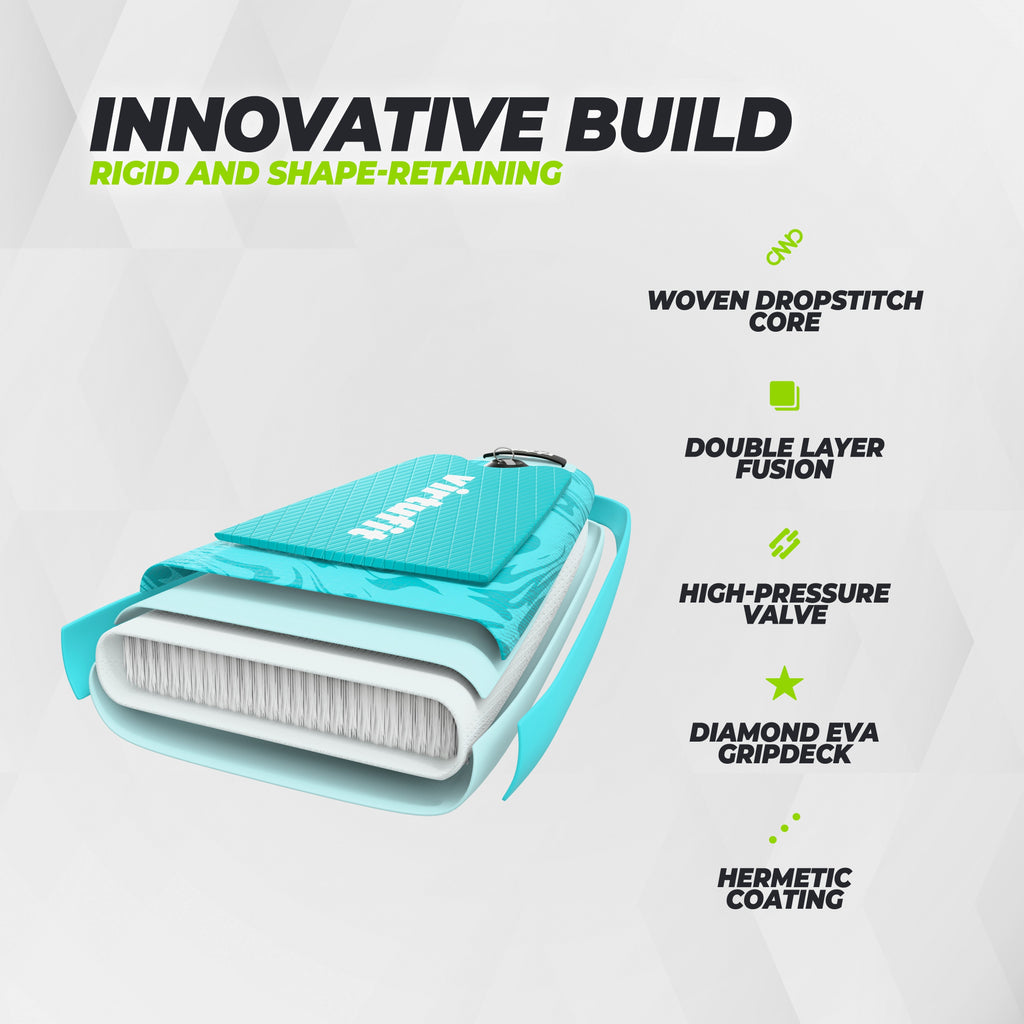 Virtufit Supboard Racer 381 - Turquoise - Inclusief accessoires en draagtas