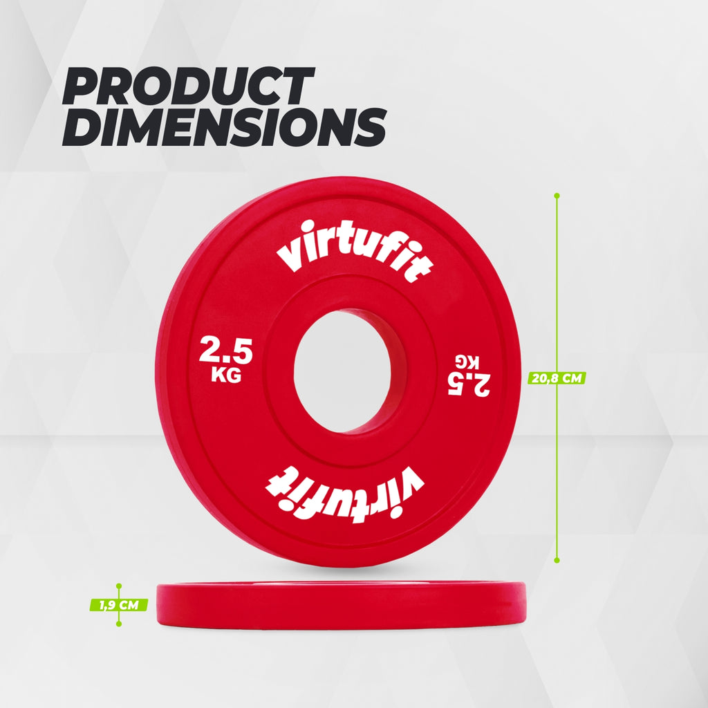 VirtuFit Olympische Fractional Plate - Hantelscheibe - Bumper Plate - 2,5 kg