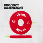 VirtuFit Olympische Fractional Plate - Hantelscheibe - Bumper Plate - 2,5 kg