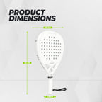 VirtuFit Fusion Pro Padel Schläger - Weiß - Silber