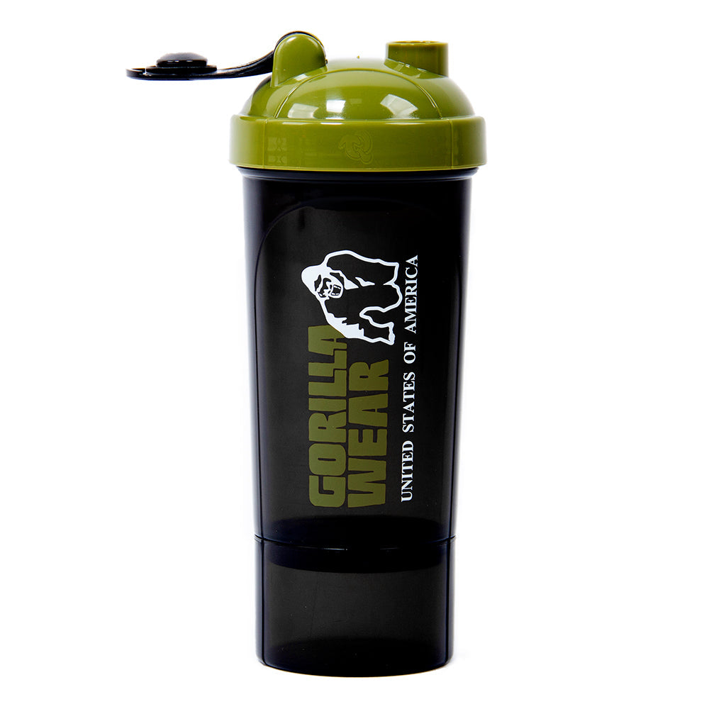 Gorilla Wear Shake Beker - 500 ml - Zwart/Legergroen